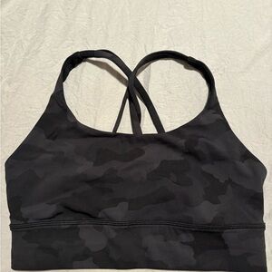 Lululemon Athletica Black Camo Sports Bra